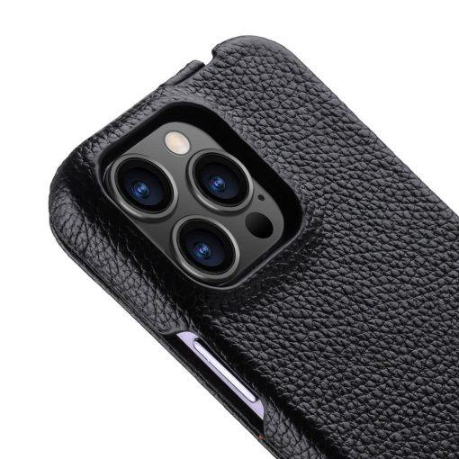 Melkco iPhone 13 Pro Jacka Series Premium Leather Cover - Black - Tashqila Melkco iPhone 13 Pro Jacka Series Premium Leather Cover - Black - Tashqila